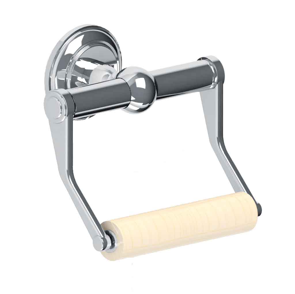 C15-504 C15-504 Настенный держатель для рулонов туалетной бумаги ВОЛГА С РУЧКАМИ I Cristal & Bronze VOLGA À MANETTES I  - Вид №1