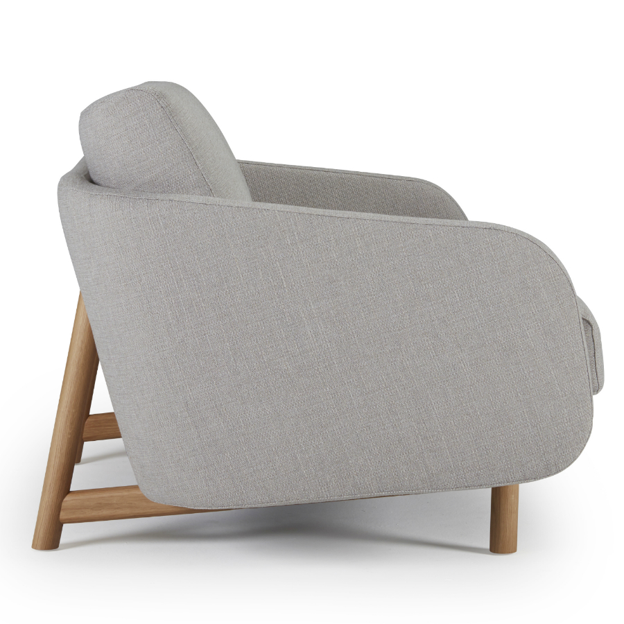 Диван двухместный Tved с ножками из дуба, светло-серый Kragelund 29002202163 - Вид №2