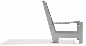 Nola Industrier Садовое кресло из стали с подлокотниками Low/high