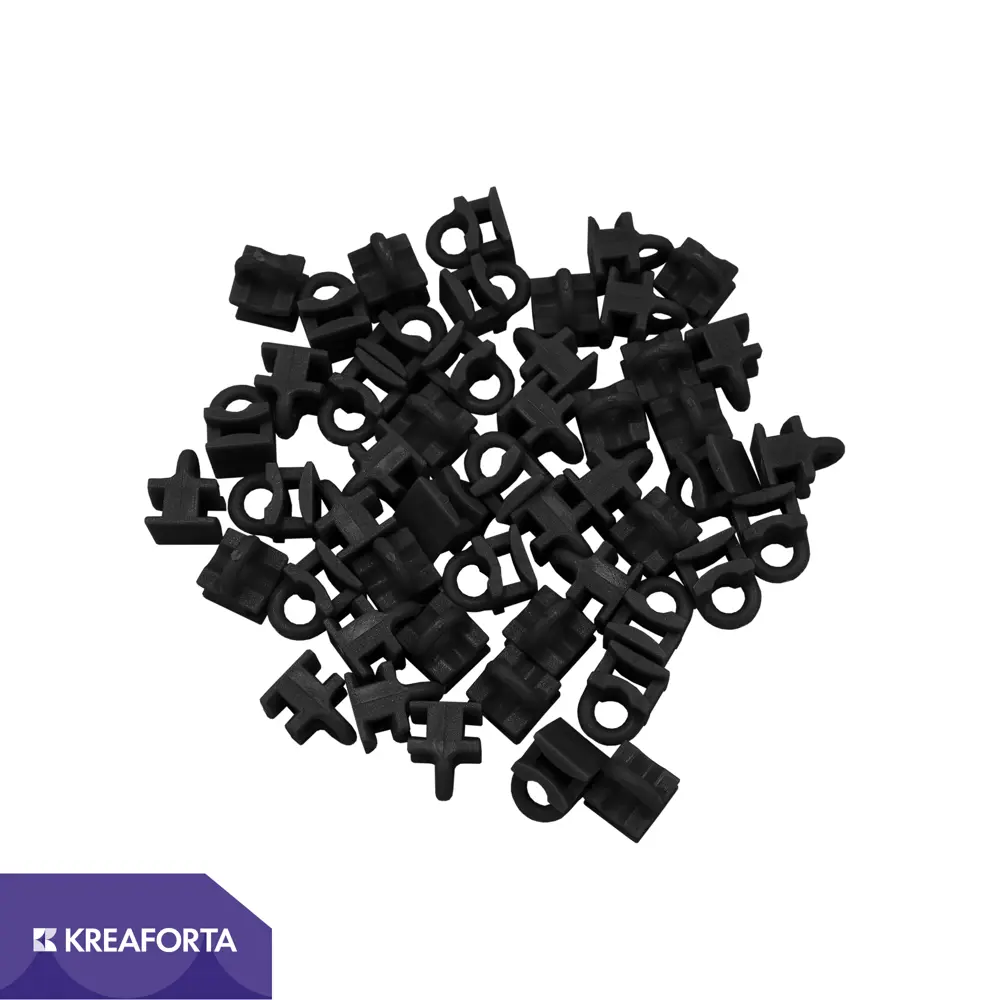 Бегунок для карниза KREAFORTA Pro 1 см цвет черный 50 шт. 89433111 STLM-2210552 - Вид №1