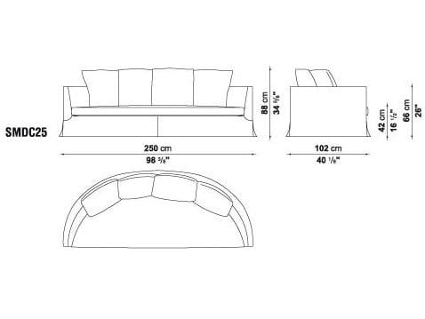 Ткань диван Maxalto ARCH-00121911 - Вид №3