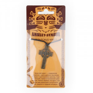 09034 Амулет защитный №1, латунь "Кельтский крест" Giftman