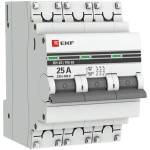 Выключатель нагрузки EKF ВН-63 3P 25 А