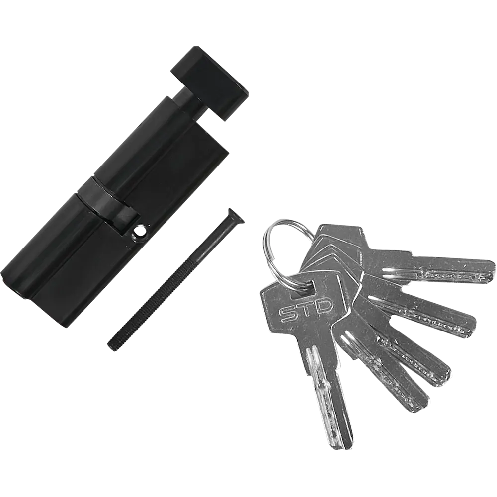 НОРА-М Цилиндр дверной с вертушкой 45 мм черный 86135103 STLM-0900993 - Вид №1