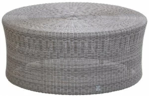 Kok Maison Низкий круглый журнальный столик из полиэтилена Résine fine