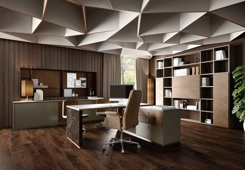 Caroti Офисный деревянный шкаф высокий отдельно стоящий Concept 305 rubik - Вид №2