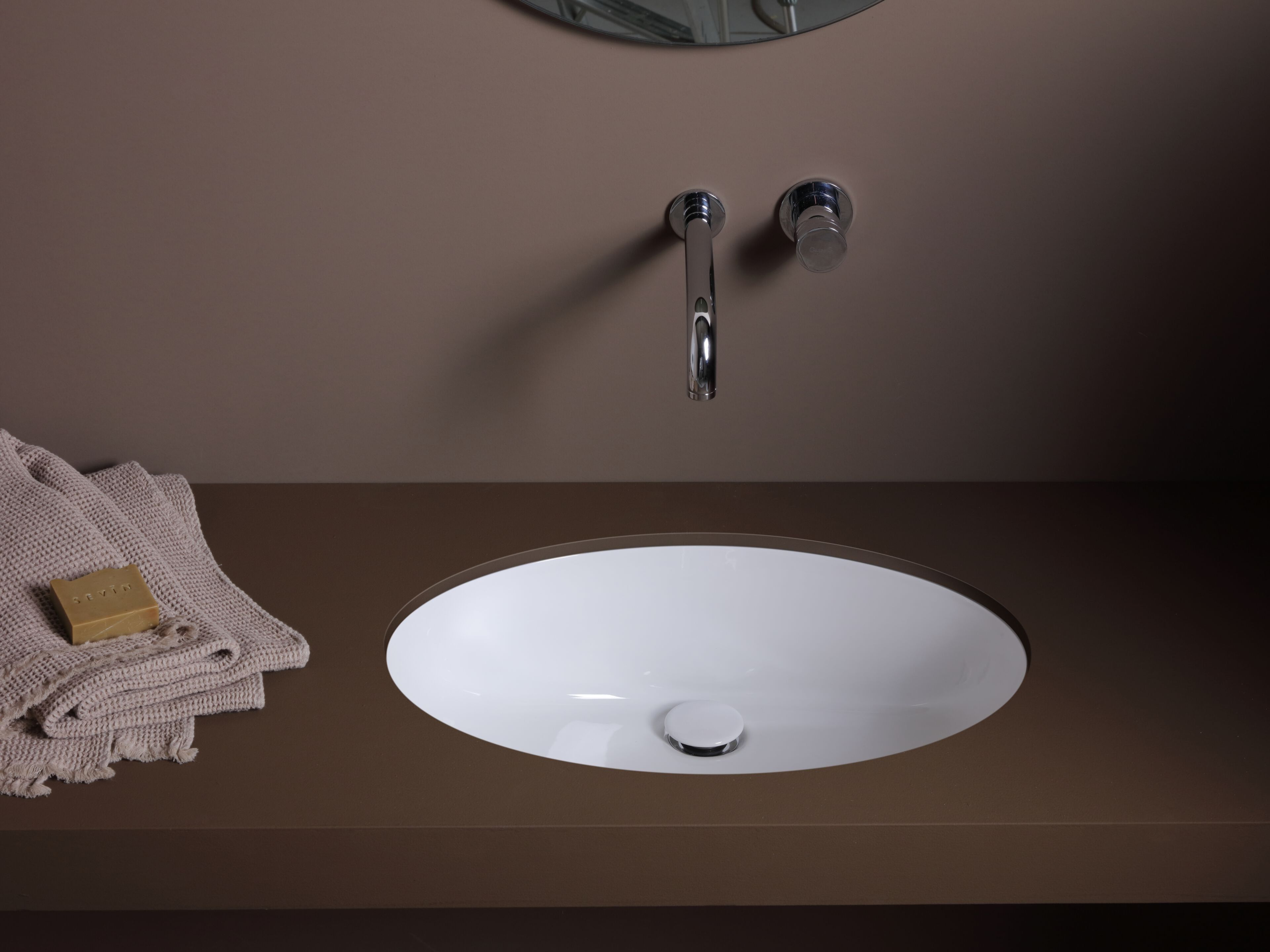 Овальный встраиваемый умывальник Olympia Ceramica OVALE 59 ARCH-00105043