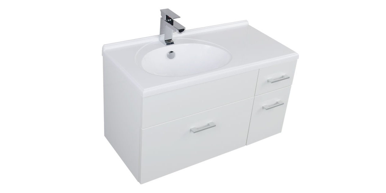 Комплект мебели Aquanet Данте 85 L белый (1 навесной шкафчик) 00164817 - Вид №3