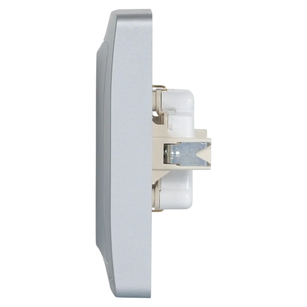 Розетка двойная встраиваемая Systeme Electric Blanca с заземлением цвет алюминий 86728854 STLM-2180320 - Вид №3