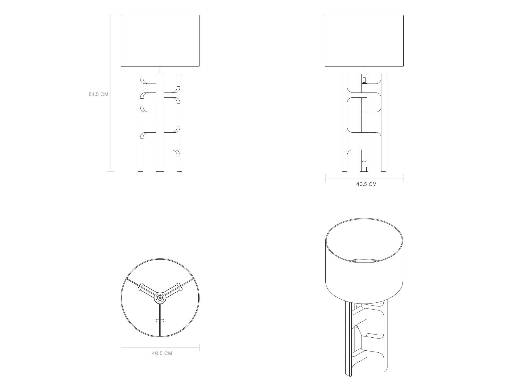 Настольная лампа из тикового дерева Phantom Hands X + L ARCH-00049796 - Вид №5