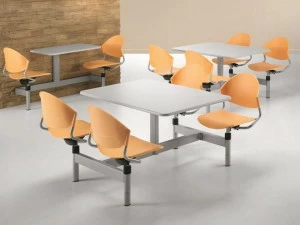 TALIN Пластиковая скамейка со встроенными стульями Delfi