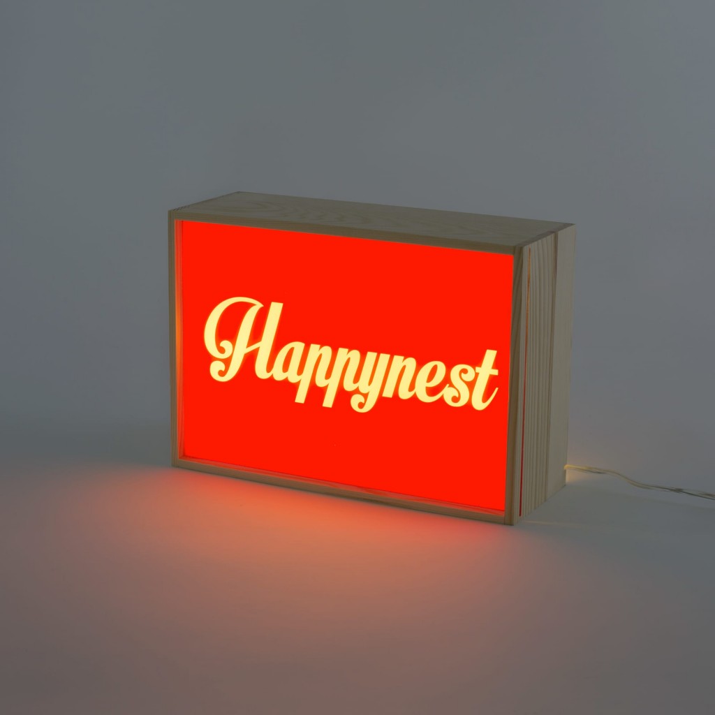 Настольная лампа 21х30 см розовая Lighthink Box 08340 SELETTI  00-3882471 Бежевый;розовый  - Вид №1