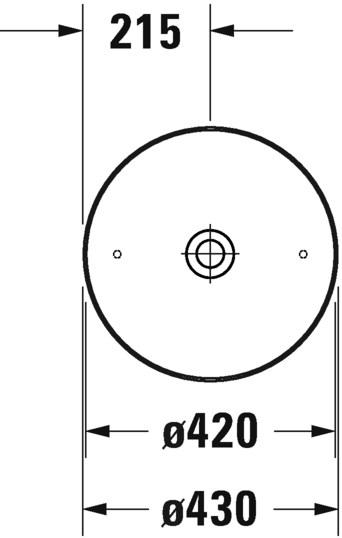 2328433200 Накладная раковина на столешницу  овальная Duravit Cape Cod - Вид №1