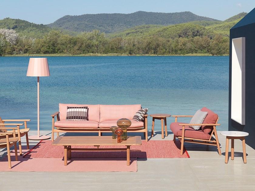 Kettal Низкий круглый журнальный столик из тикового дерева Riva #26760 - Вид №3