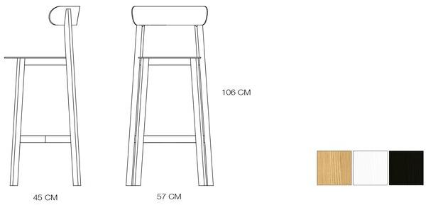Branca Lisboa Барный стул высокий деревянный Roda sun-id-1403521 - Вид №7