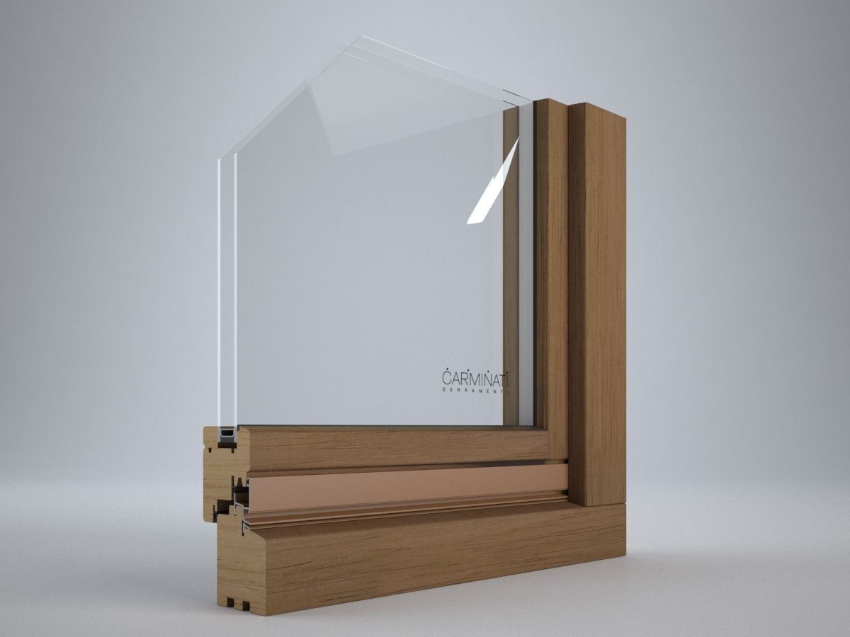 Дубовое створчатое окно с двойным остеклением Carminati Klima 80 ARCH-00065382 - Вид №4