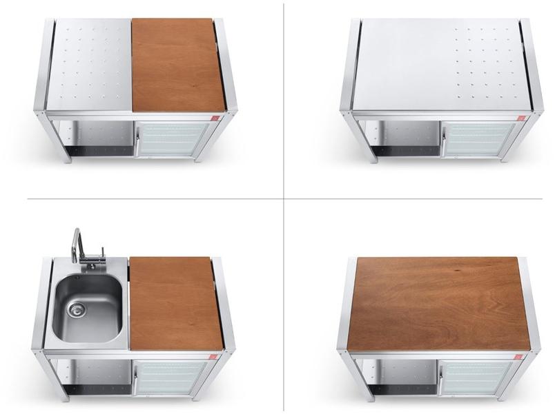PLA.NET Outdoor Cooking Электрическая летняя кухня из нержавеющей стали с холодильником Oasi sun-id-1352032 - Вид №2