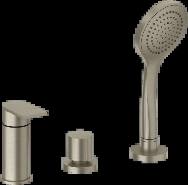 Смеситель для ванны 38643 149 Gessi Via manzoni МАТОВЫЙ НИКЕЛЬ FINOX