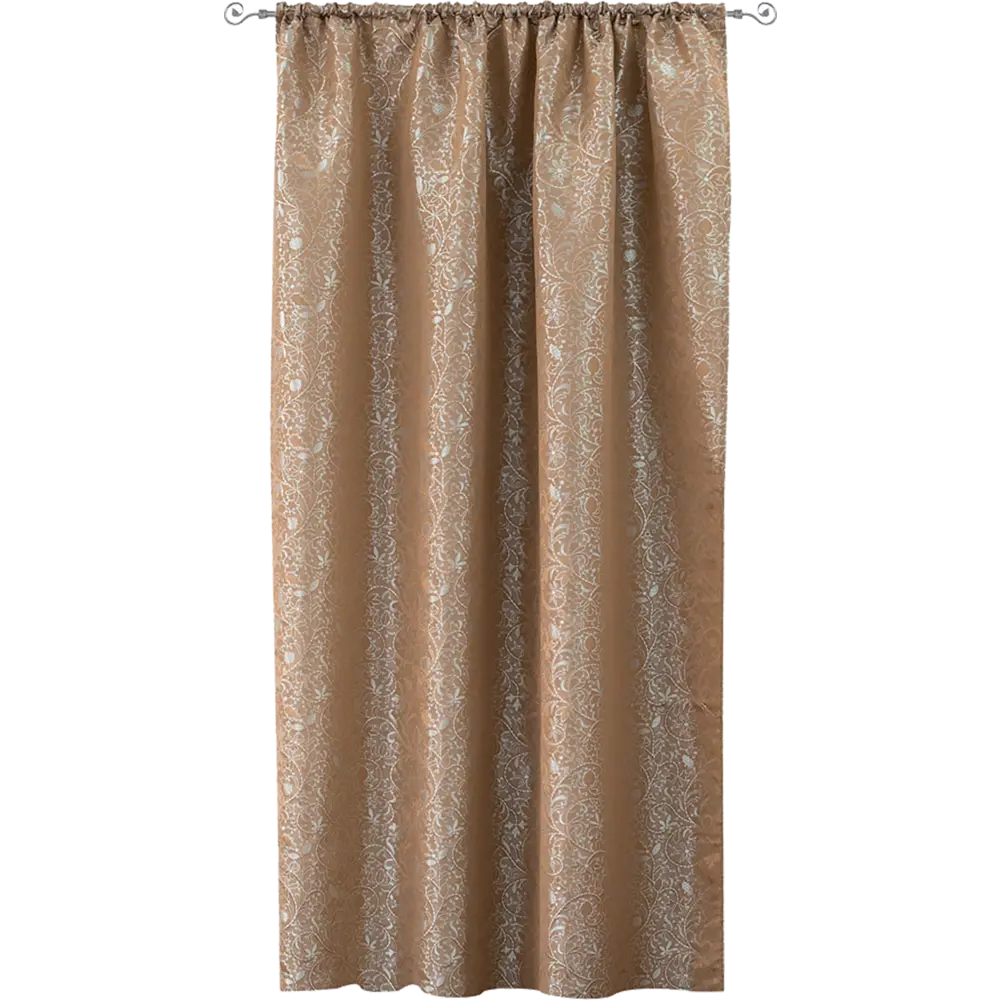 Штора на ленте 140х260 см цвет бежевый AMORE MIO STLM-2091346
