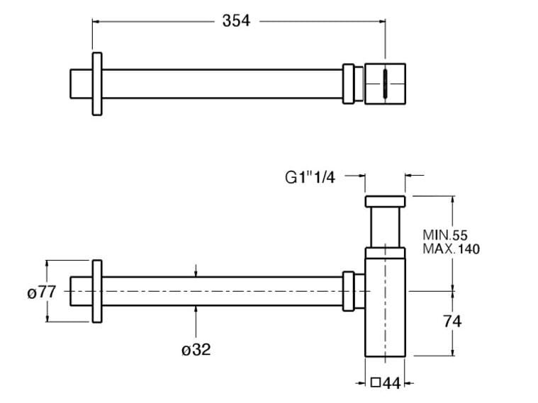 Сифон для умывальника CRISTINA Rubinetterie комплектации для душа / ванны / умывальника-Shower &amp ARCH-00062213 - Вид №2