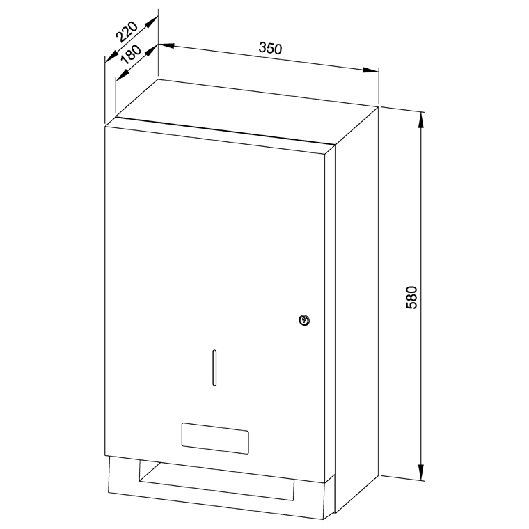 727471 Электронный диспенсер для бумажных рулонов с питанием от батареи WP1601 WAGNER_EWAR A-LINE Wagner Ewar  - Вид №1