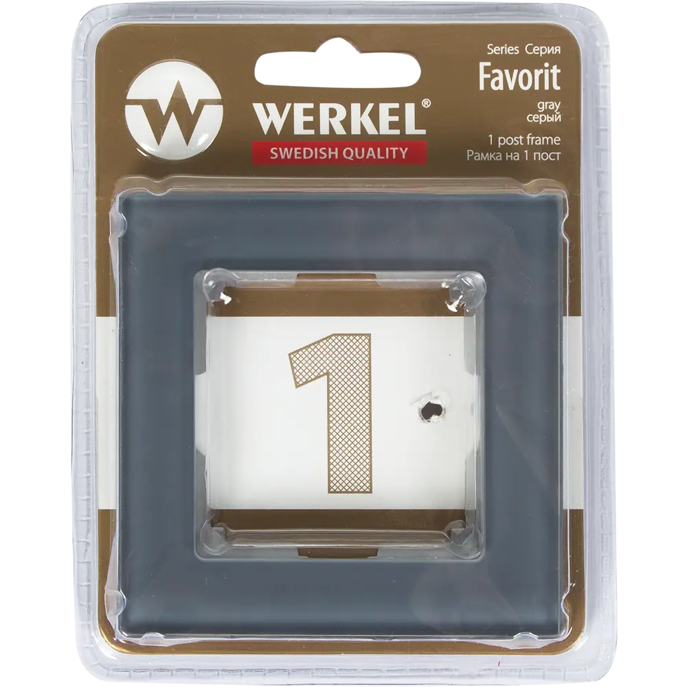 Рамка для розеток и выключателей Werkel Favorit 1 пост стекло цвет серый STLM-2086073 - Вид №4