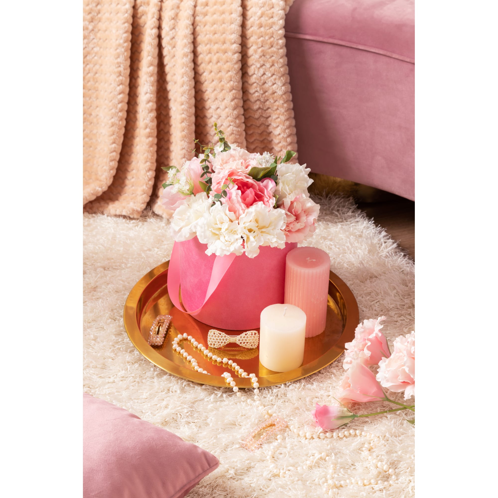 82407020 Свеча-столбик «Формовая» 7x13 см, цвет розовый Santreyd  - Вид №3