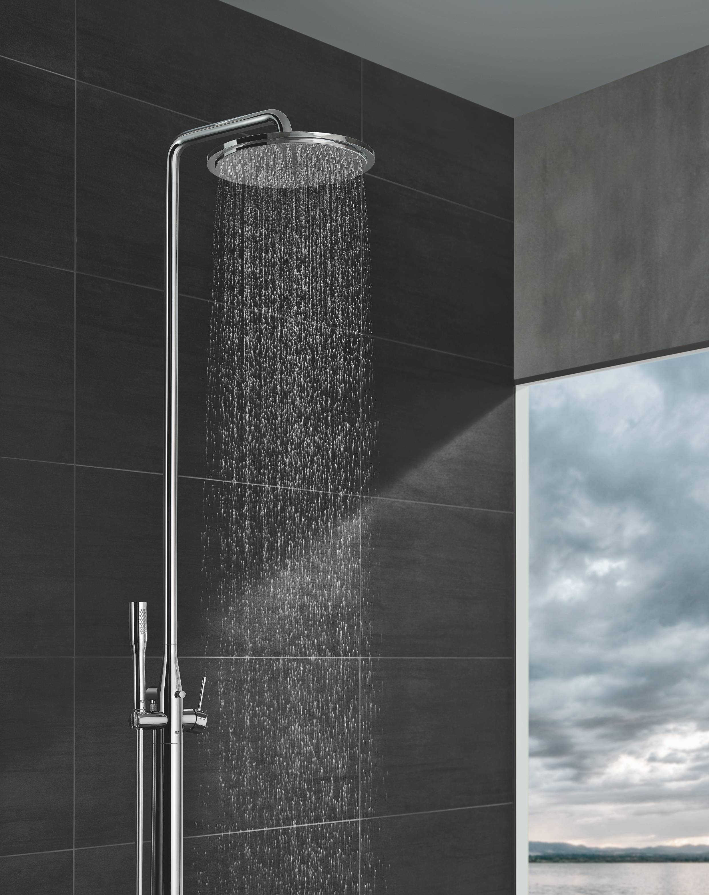 Душевая система GROHE Essence New с однорычажным смесителем, хром (23741001) - Вид №4