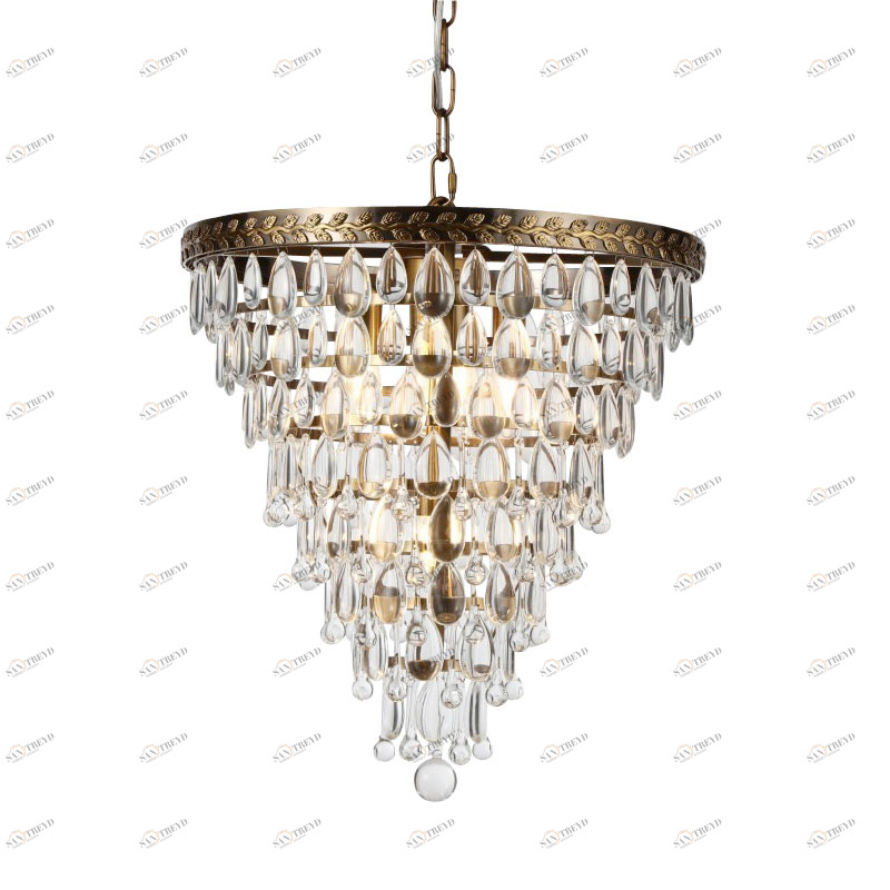 Люстра стеклянная 49,5х46 см бронзовая Clarissa KG0758P-5 DELIGHT COLLECTION ДИЗАЙНЕРСКИЕ 00-3883067 Бронза;прозрачный 