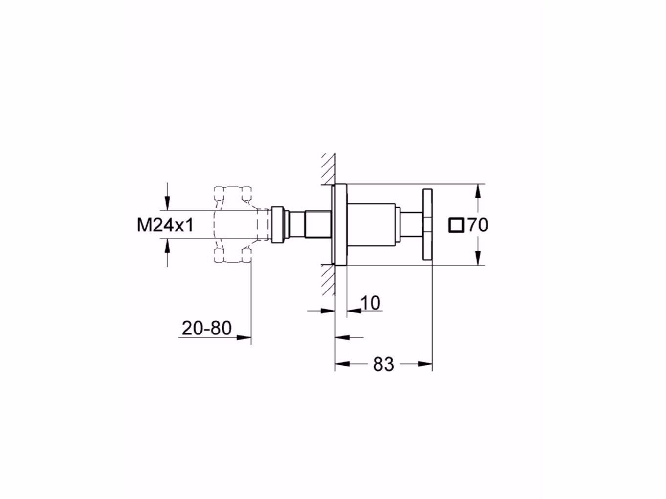 Дистанционное управление на стене Grohe Allure ARCH-00028442 - Вид №2