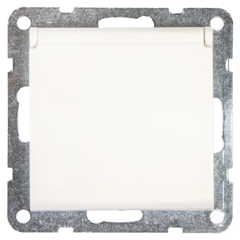 Розетка LK Studio LK60, с заземлением, крышка, цвет белый STLM-2100776