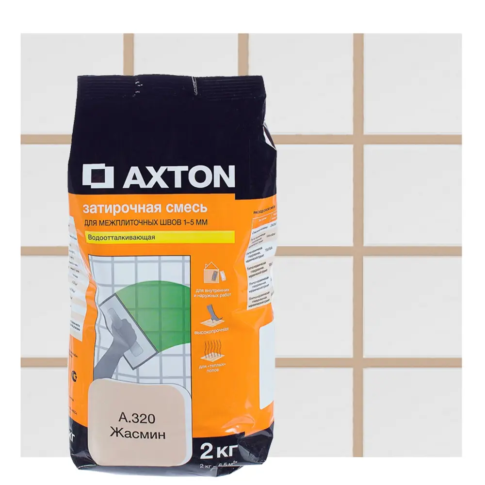Затирка цементная Axton А.320 2 кг цвет жасмин 15295323 STLM-2161416 Без серии