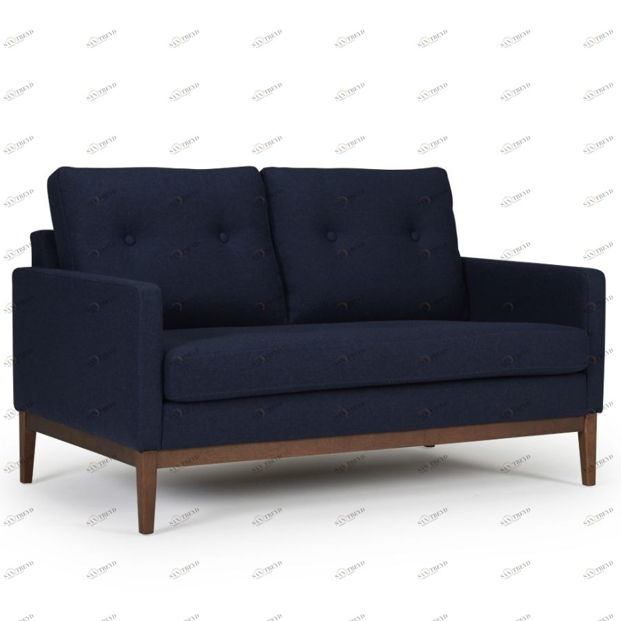 Диван двухместный Finn 01, дуб/орех, темно-голубой Kragelund 3730220521