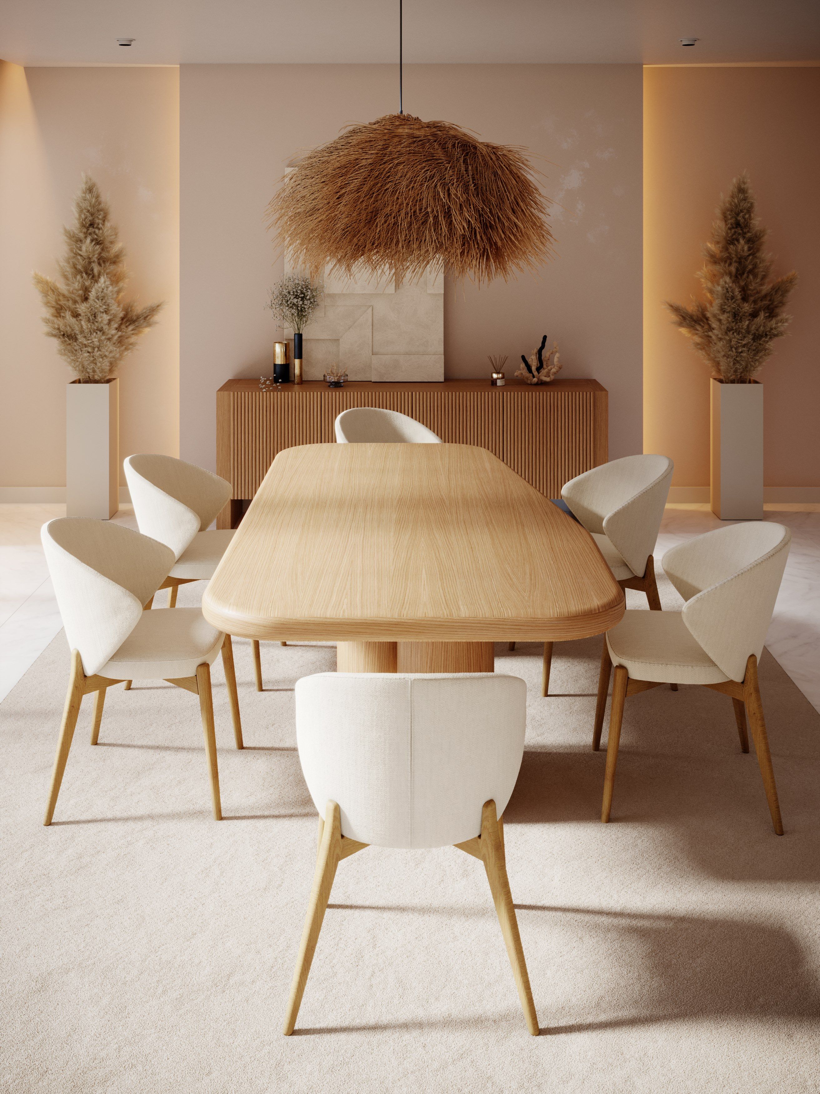 Прямоугольный обеденный стол из грецкого ореха Stylish Club Natur ARCH-00059321 - Вид №13