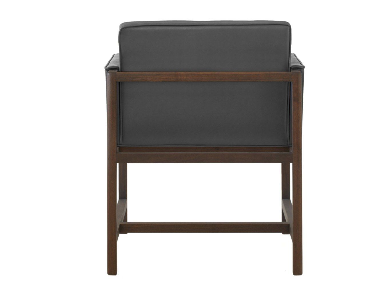 Кожаный мягкий стул с подлокотниками BassamFellows Столовая с деревянным каркасом ARCH-00001803 - Вид №10