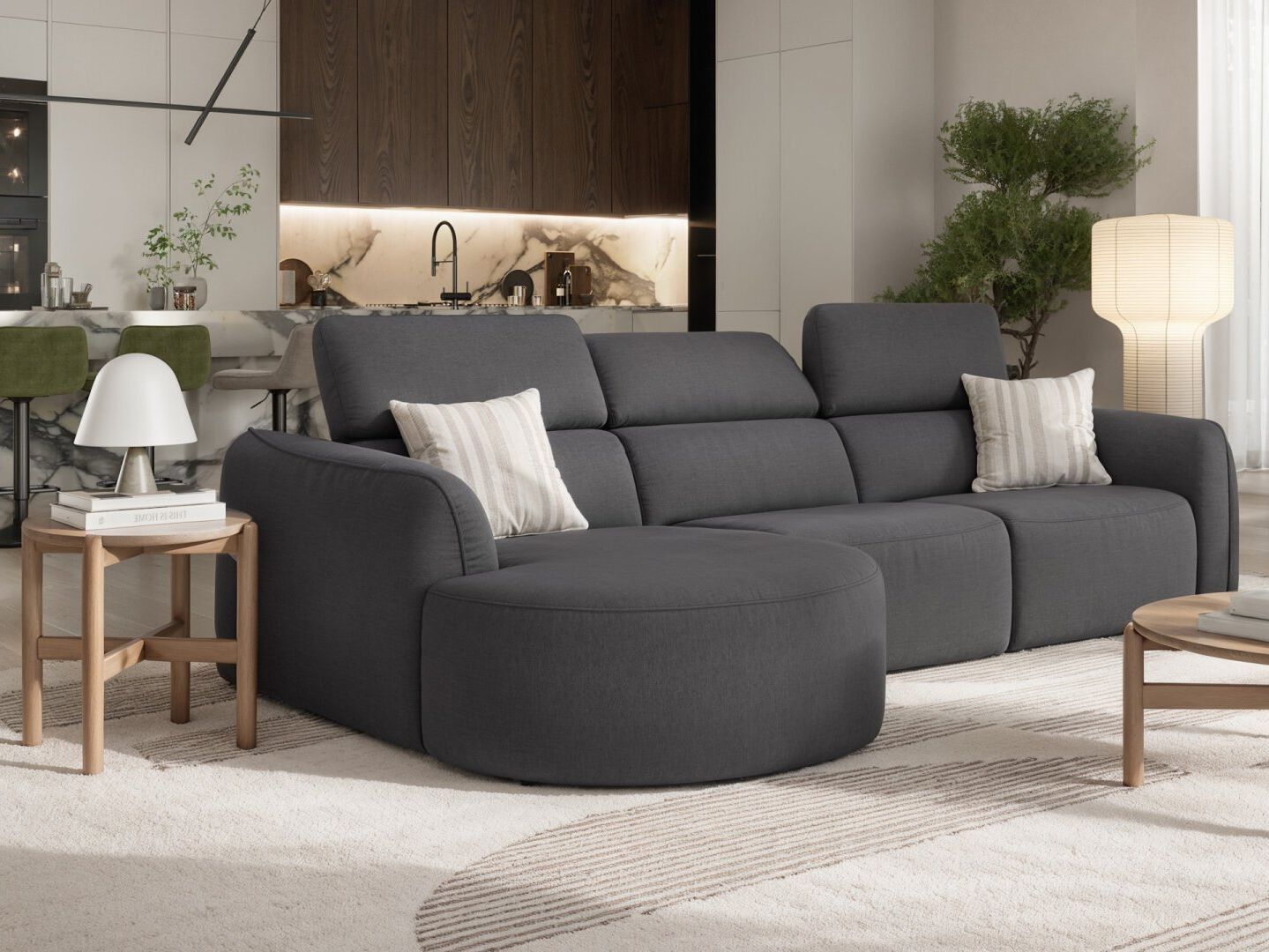 Тканевый диван с полуостровом Sofanella Милаццо ARCH-00085180 - Вид №2