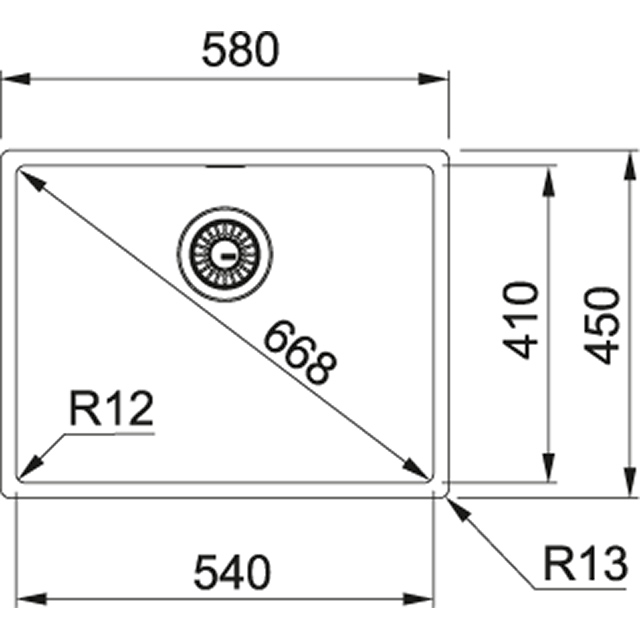 BXX 110-54/ BXX 210-54 Мойка кухонная прямоугольная Franke BOX - Вид №1