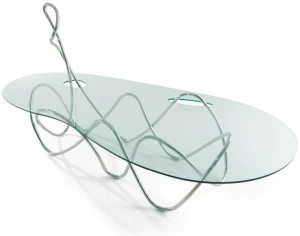 edra Стол из нержавеющей стали и хрусталя  Car010