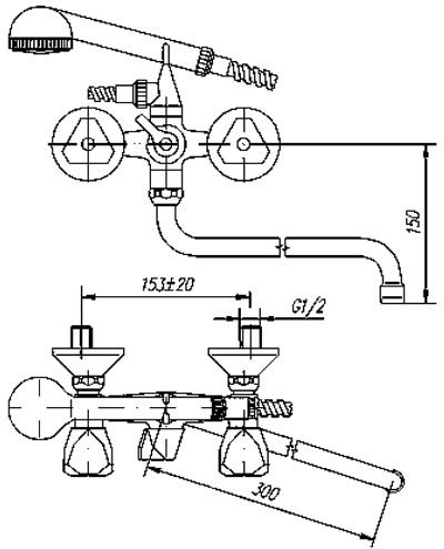 145-0009-30 Смеситель Mofem Metal Santreyd - Вид №1