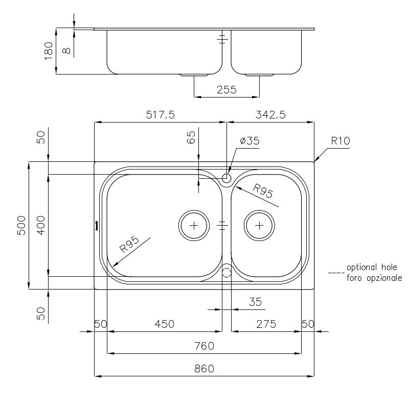 156200x Раковина Big Bowl 1562 00x Fosterspa  - Вид №1