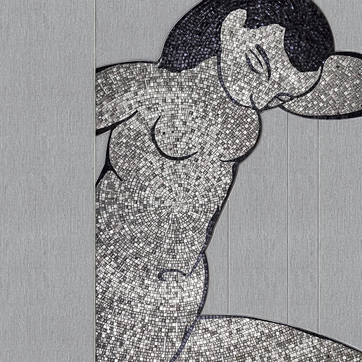 SICIS Atlas Black Per-Grey Vetrite Tile sun-id-1991300 - Вид №63