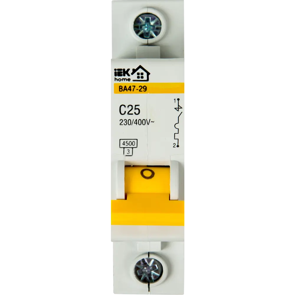 Автоматический выключатель IEK Home ВА47-29 25А для защиты электросетей 18072299 STLM-0009394 - Вид №1