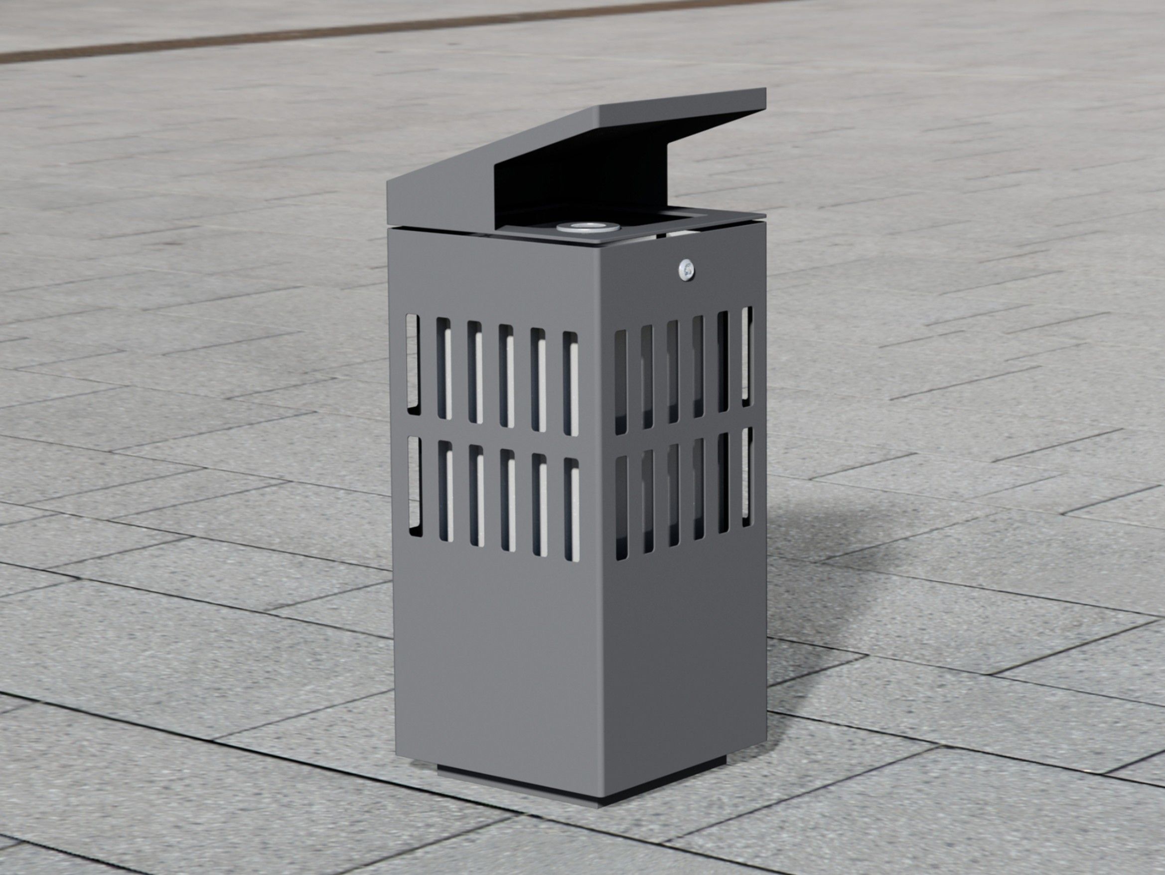 Держатель для мусора из нержавеющей стали с крышкой для наружного использования BENKERT BANKE мусорное ведро ARCH-00052970 - Вид №1