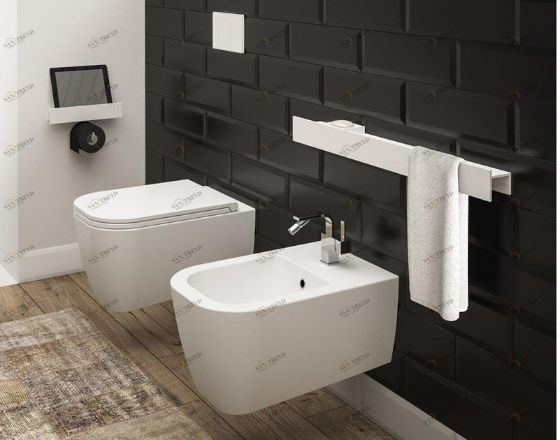 Wqrl Подвесной унитаз настенный Белый MOMA Design  Италия 