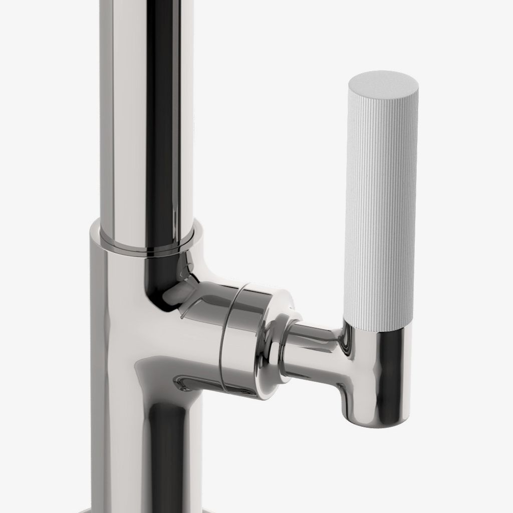 BLS47D Смеситель для унитаза Bond Union Series с одним отверстием и ручкой с эмалированными гильошированными линиями Waterworks - Вид №1