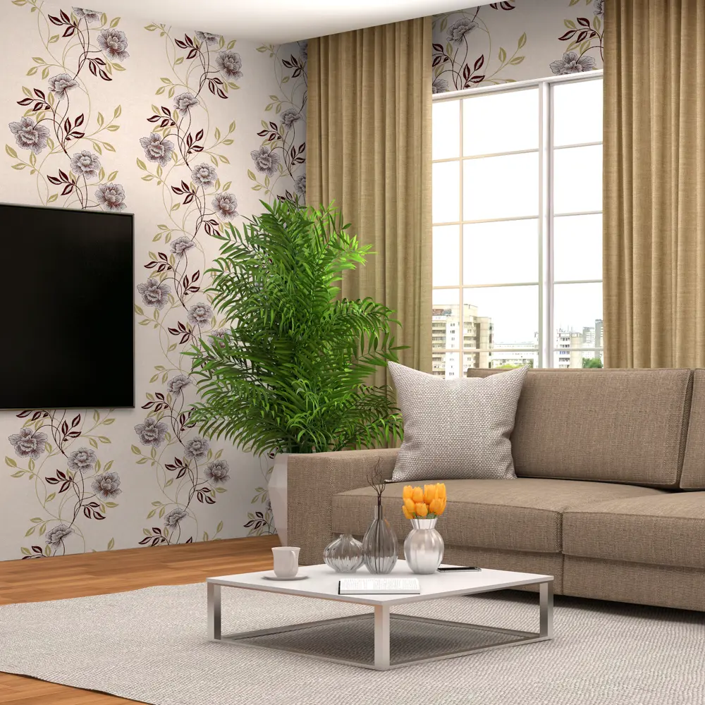 Обои виниловые Home Color Jardin бежевые 0.53 м 136-25 13433921 STLM-2138660 - Вид №3