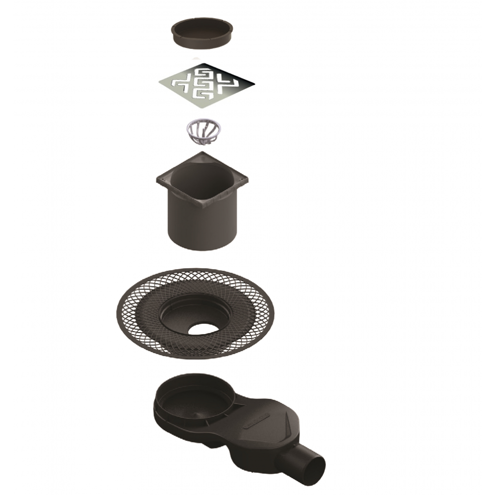 090160 Трап водосток PLATZ Antik 100х100  Berges PLATZ Antik  - Вид №4