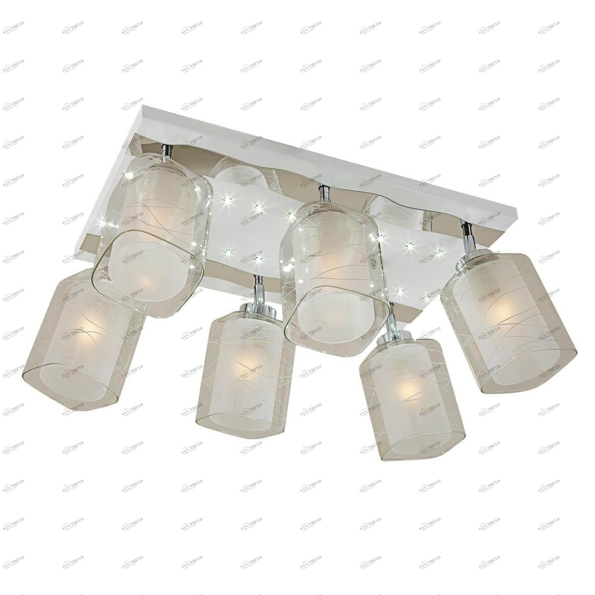 Спот потолочный на 6 ламп белый "Прима" CL160261 CITILUX ПРИМА ХРОМ 00-3891126 Белый 