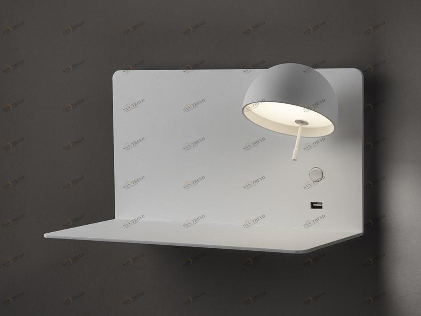 BOVER Регулируемый настенный светильник из алюминия с usb-портом Beddy sun-id-1452363