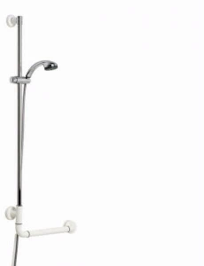 Saniline Поручень с фиксированным углом для ванной комнаты из экструдированного алюминия с ручным душем Nylon